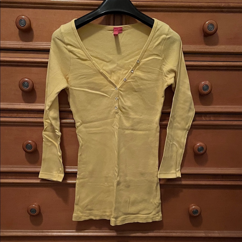 Yellow Long Sleeve Women's Top
